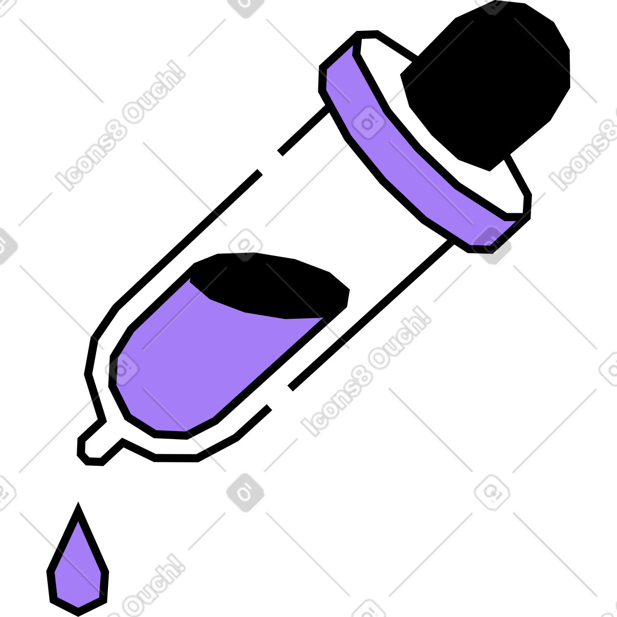 Contagocce illustrazione in stile Amethyst scarica in PNG, SVG