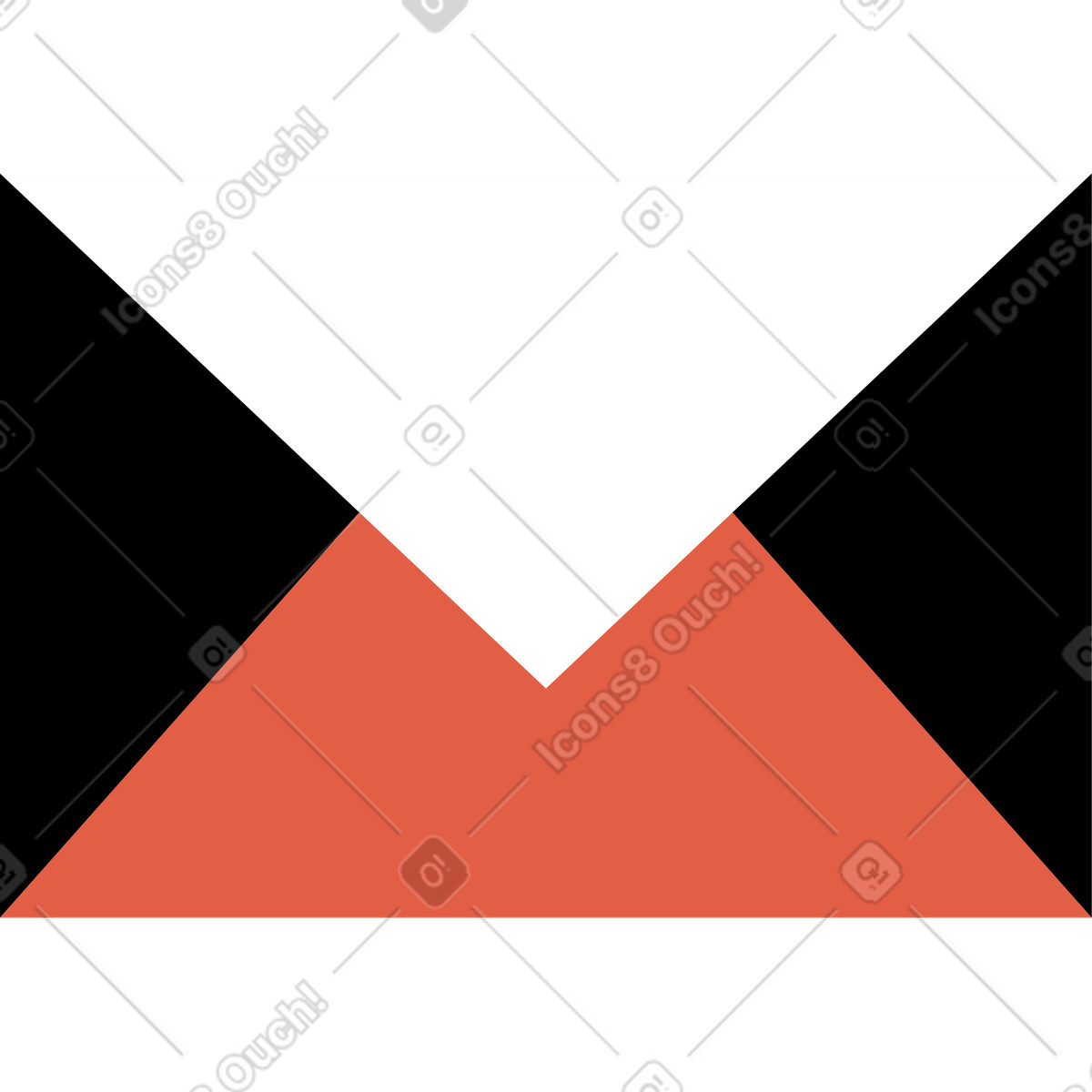 Flat スタイルの 閉じた封筒 のイラストをPNG、SVG形式でダウンロード