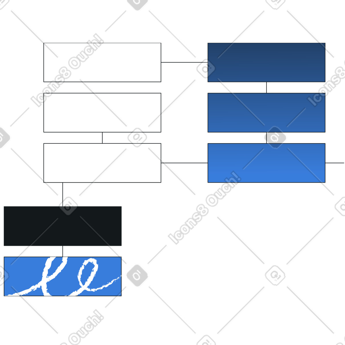 Block diagram illustration in Midnight style download in PNG, SVG