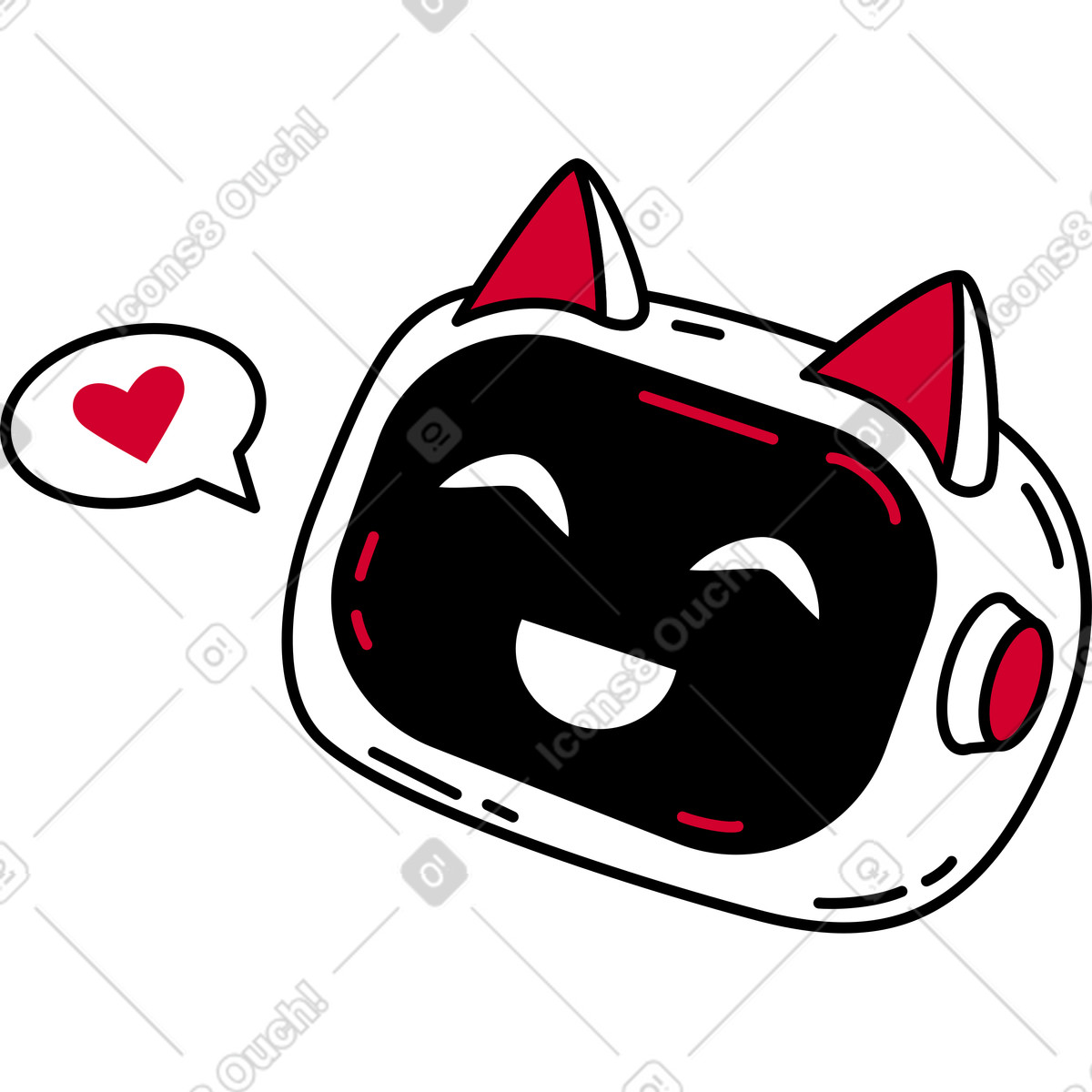 Chatbot illustrazione in stile Ruby scarica in PNG, SVG
