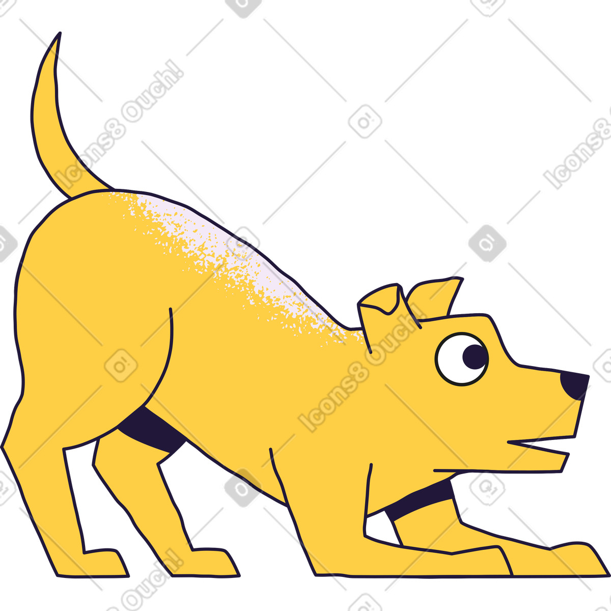Ilustración Perrito en estilo Conifer a descargar en PNG y SVG
