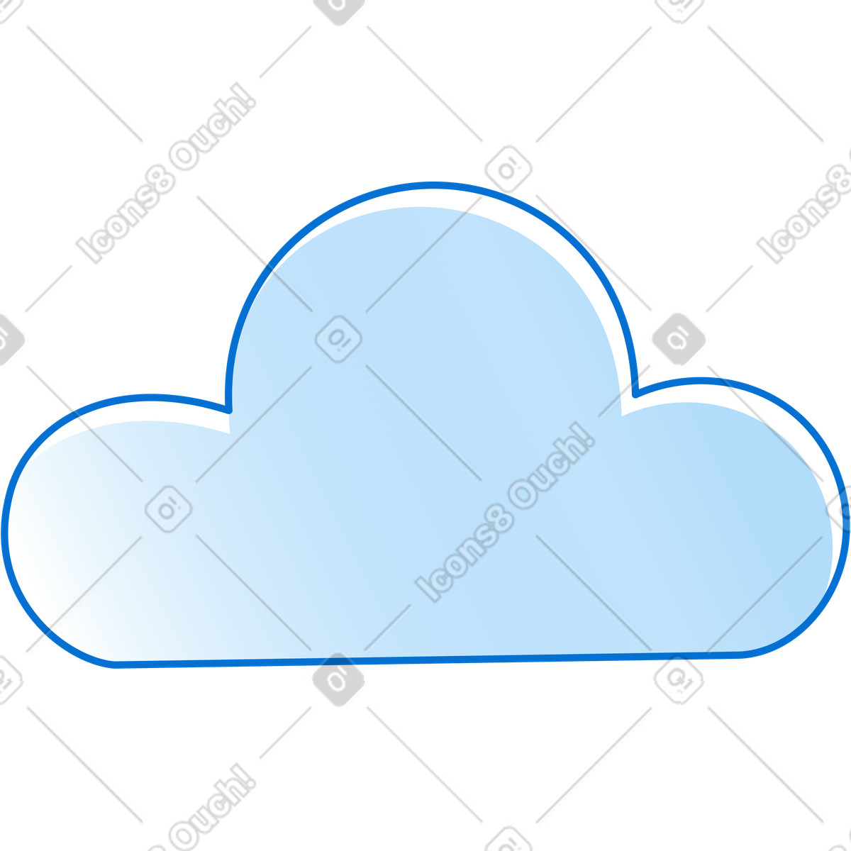 Cloud illustration in Rainbow style download in PNG, SVG