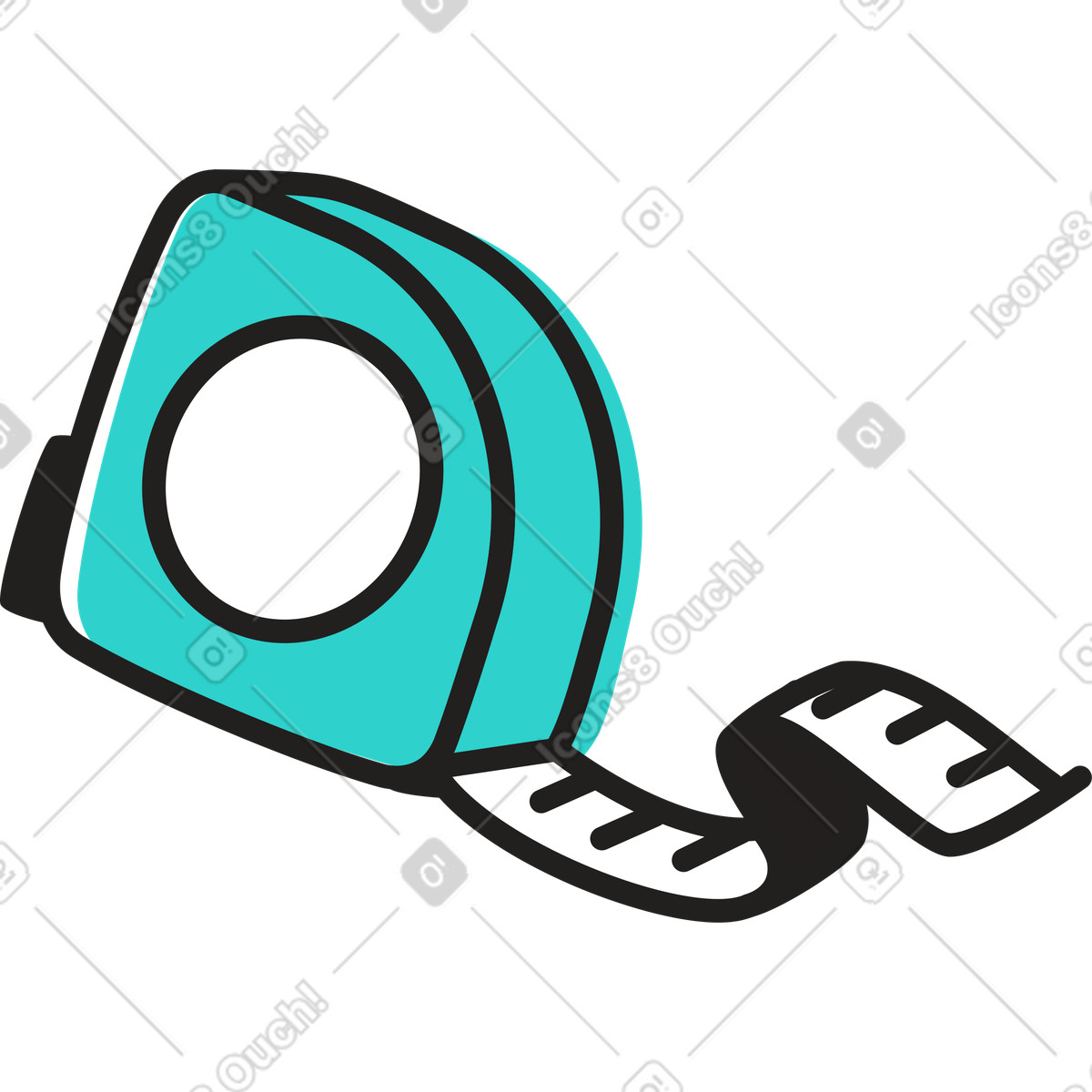 Illustration Mètre ruban dans le style Little à télécharger aux formats PNG, SVG