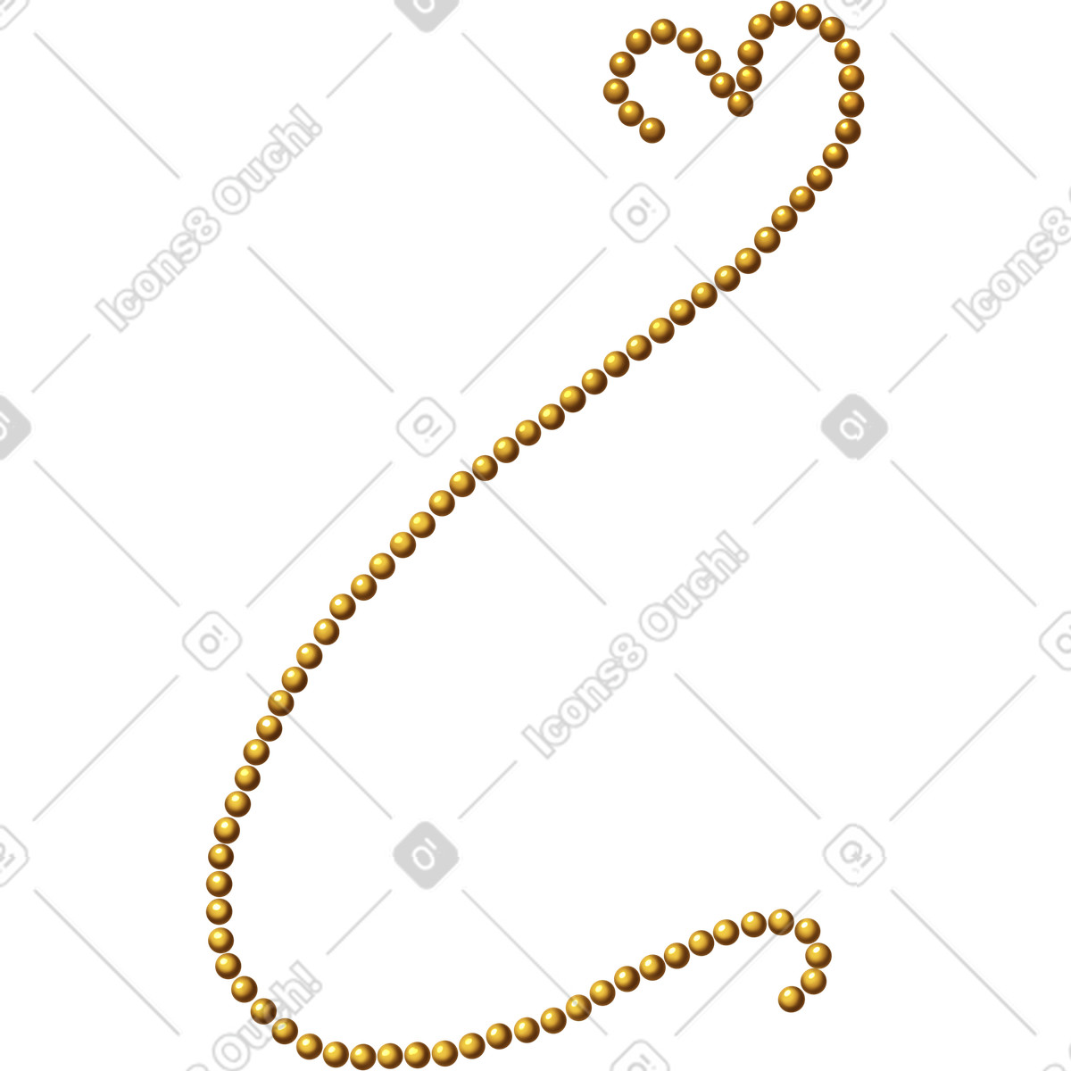 Golden beads-Illustration im Props-Stil als Download in PNG, SVG