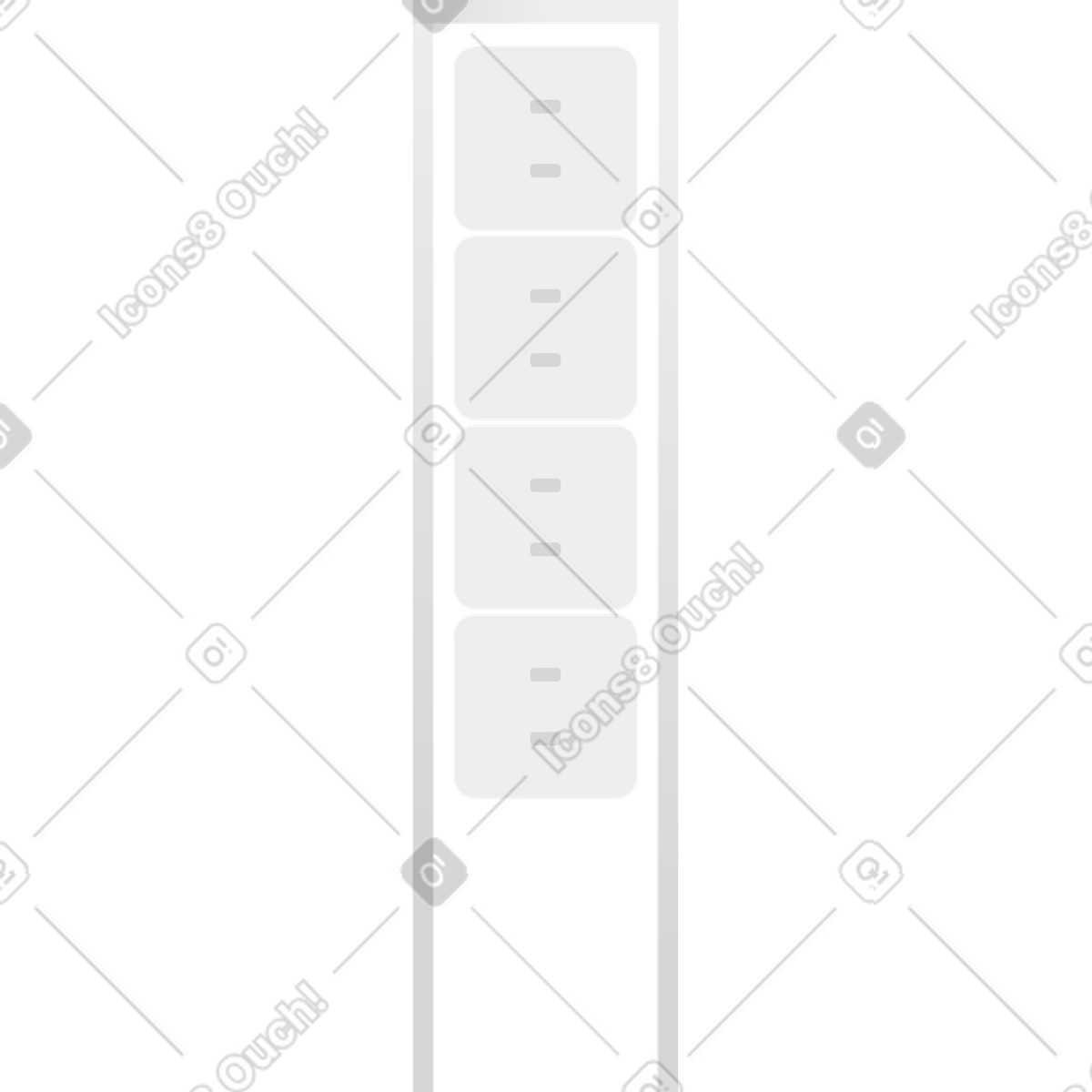 Cabinet with drawers illustration in Clip style download in PNG, SVG