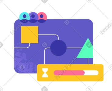 Team workflow process PNG, SVG