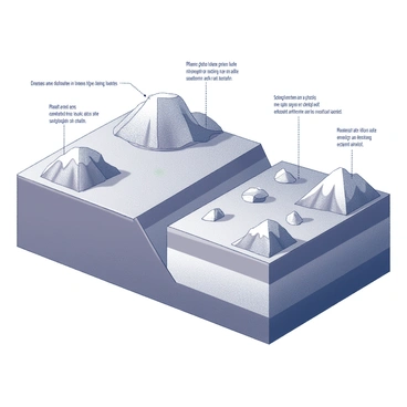 An illustration of the rock cycle, emphasizing the process of subduction. The image includes a geological cross-section showing two tectonic plates, with one plate being forced beneath another. This area contains various types of rocks, including igneous rocks formed from magma, sedimentary rocks layered on the surface, and metamorphic rocks created from pressure and heat during subduction. The illustration also depicts features like volcanoes and mountain ranges that represent the results of the rock cycle. Text labels highlight each rock type and the processes involved in their formation.