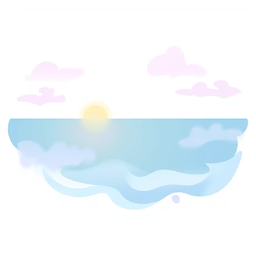 A calm ocean scene with gently rolling waves that have a slightly beige tint under the warm sunlight. The water is reflecting soft pastel colors, creating a harmonious gradient of hues across the surface. The horizon is clear, with a soft blend of colors in the sky as the sunlight begins to set. The overall atmosphere conveys a sense of tranquility and peace, inviting the viewer to connect with the serene environment.