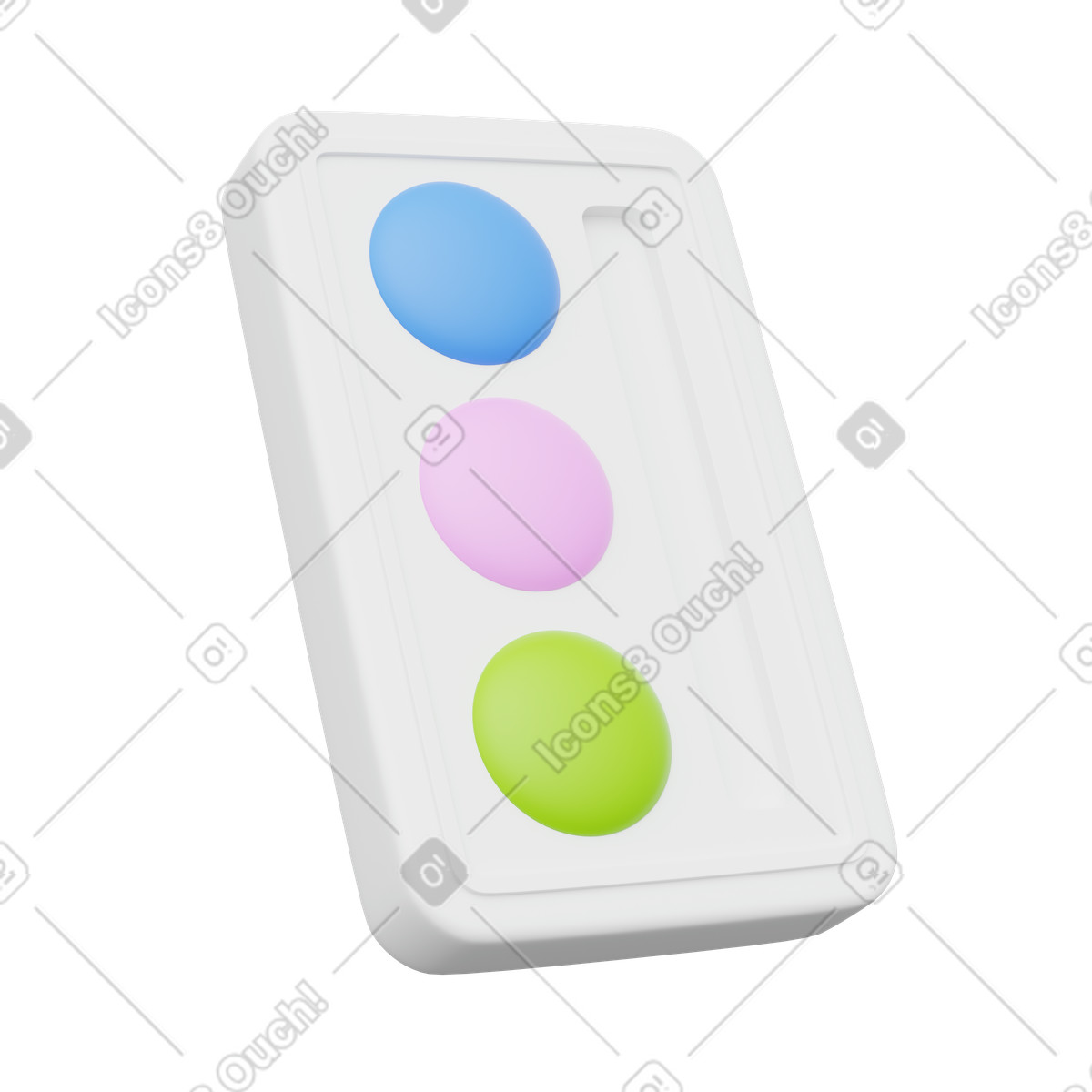 Art painting palette with watercolor pans illustration in 3D Playful style download in PNG, SVG