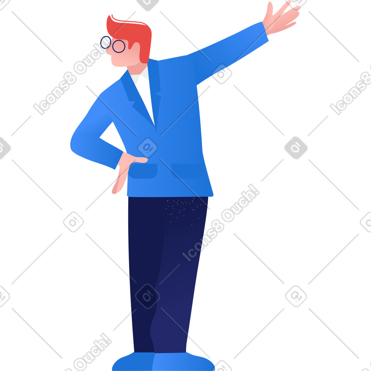Clip スタイルの Politician のイラストをPNG、SVG形式でダウンロード