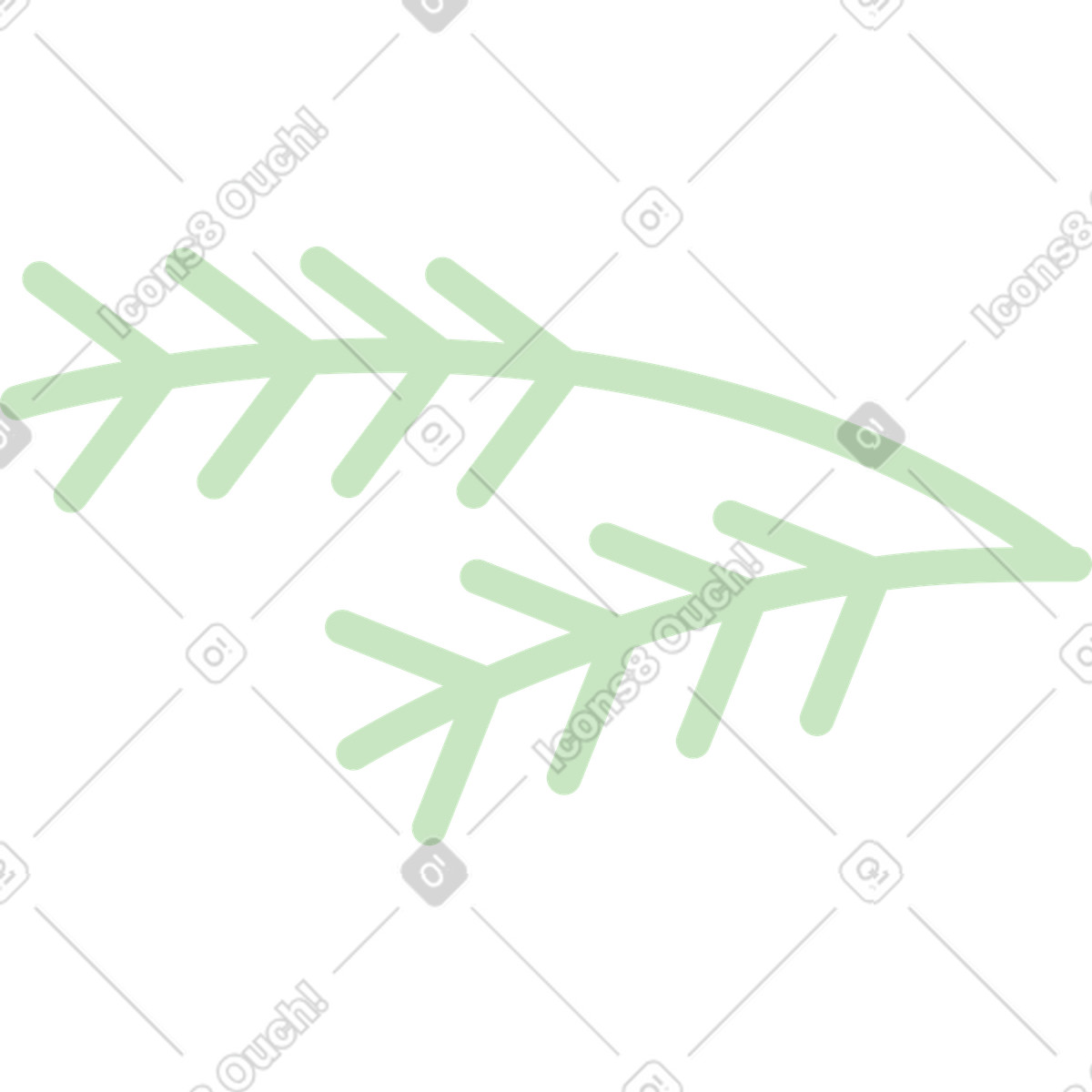 Palm leaves illustration in Marginalia style download in PNG, SVG
