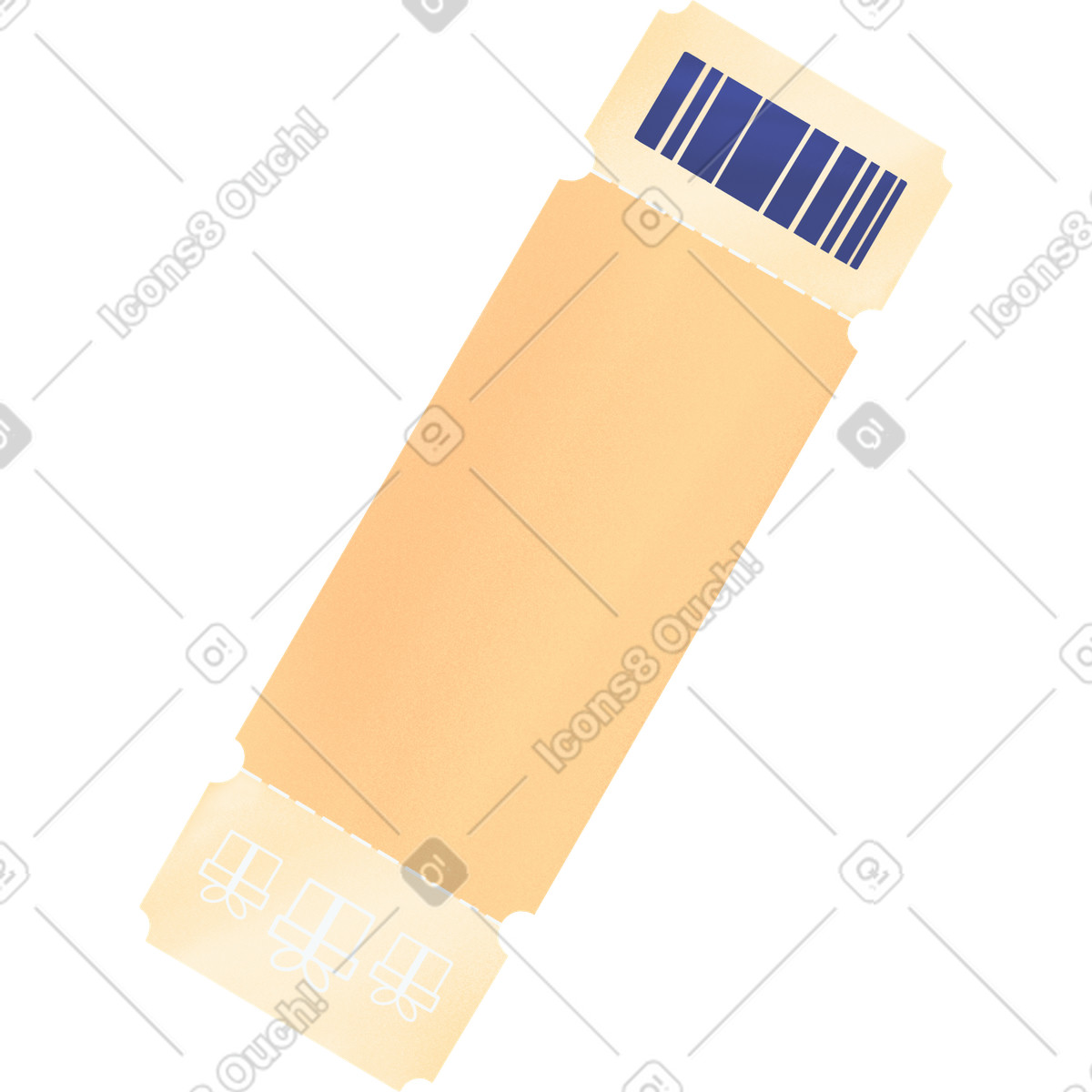 Coupon with barcode illustrazione in stile Smart scarica in PNG, SVG