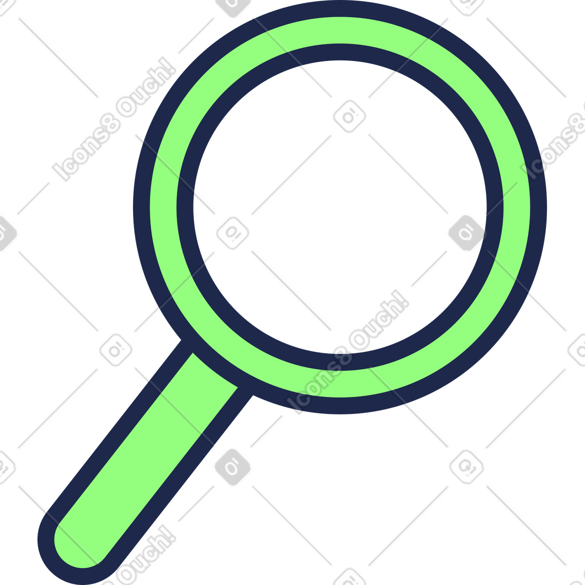 Outline 스타일의 확대경 일러스트레이션 PNG, SVG 다운로드