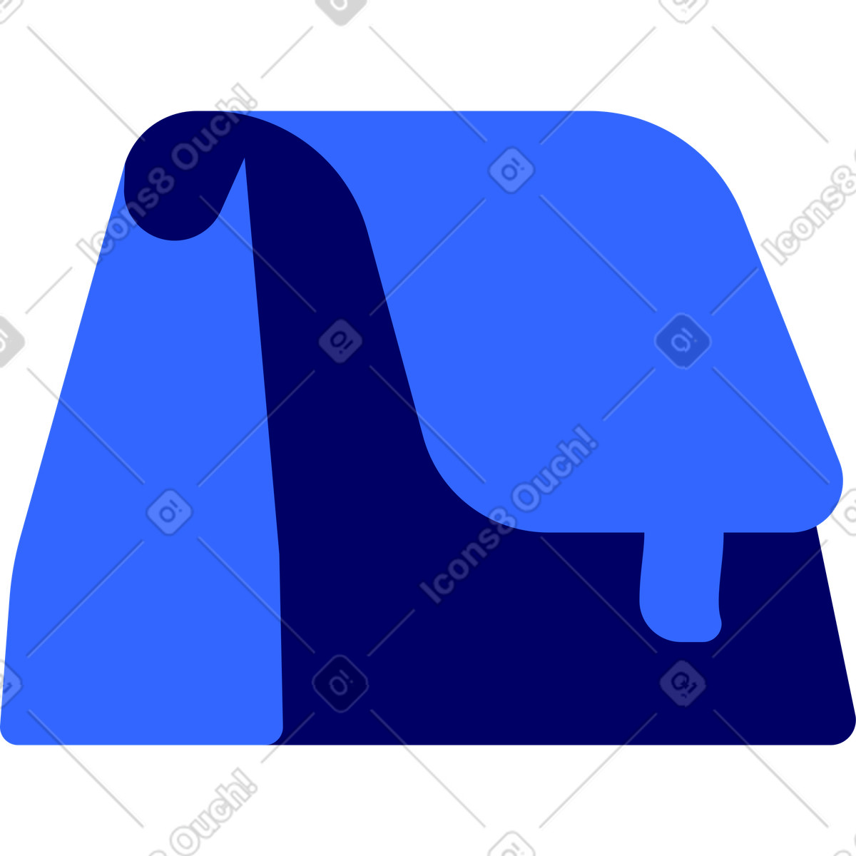下载 Lounge 风格的 蓝色皮革公文包 插画，支持 PNG、SVG 格式