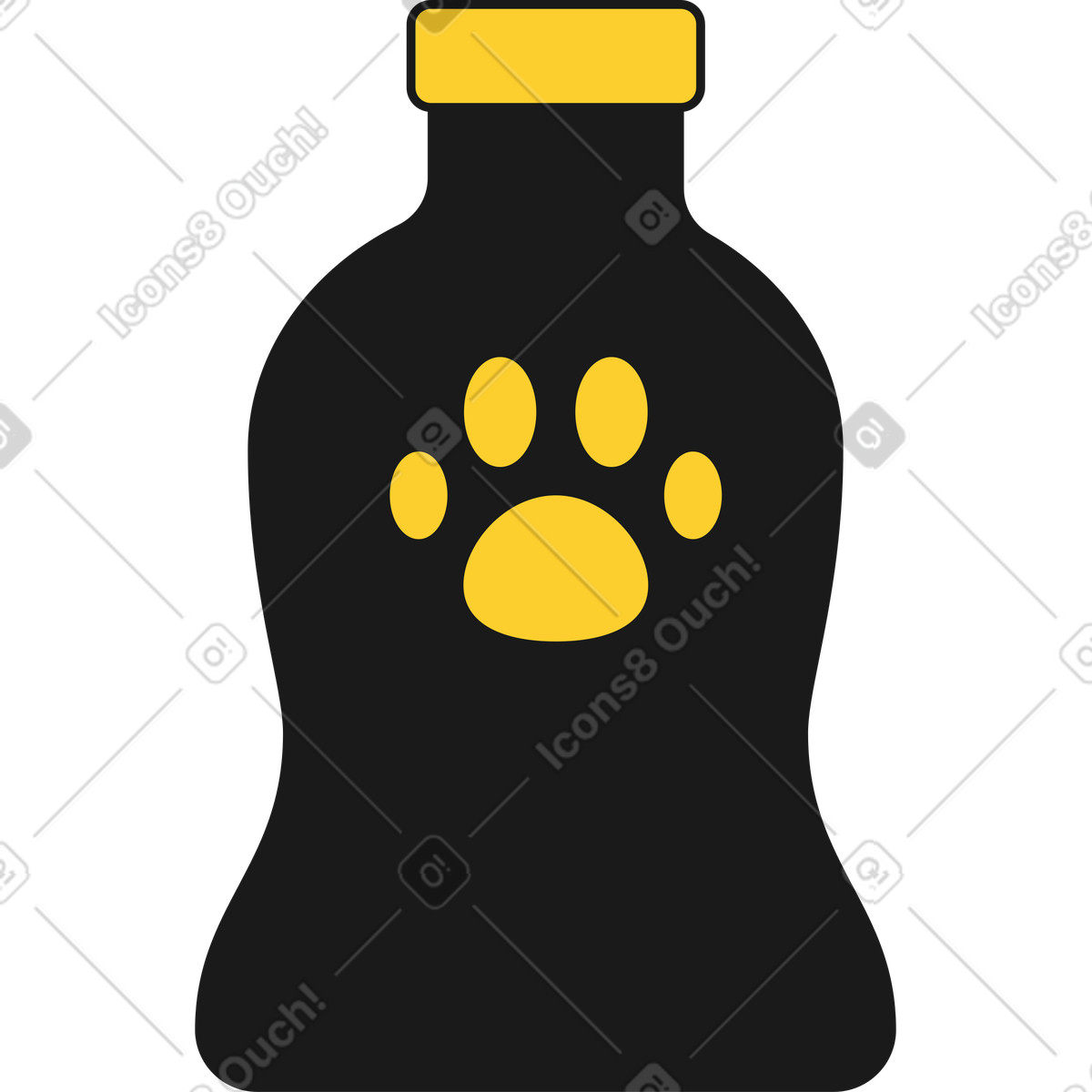 Animal shampoo illustration in Taxi style download in PNG, SVG