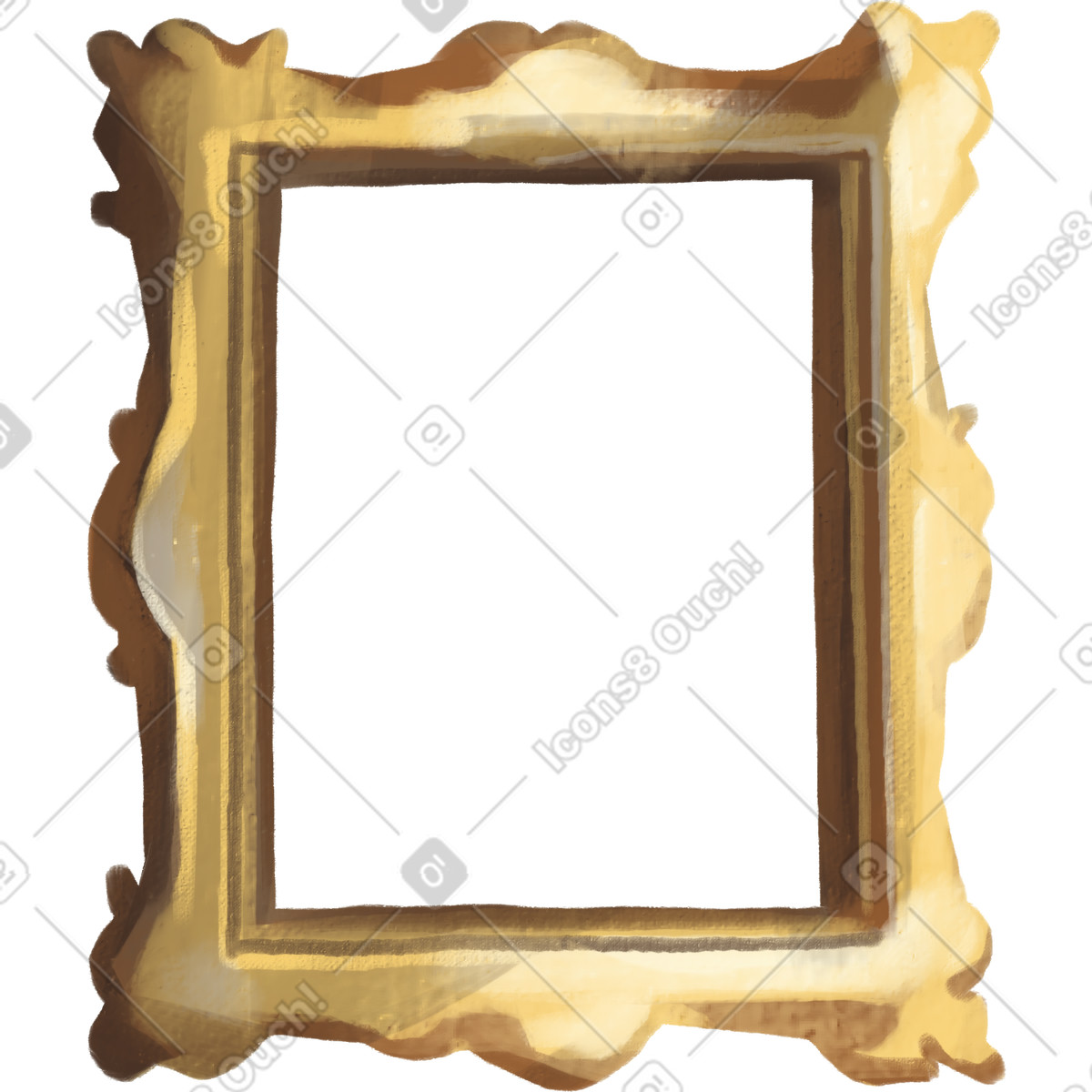 Gilded frame-Illustration im Sunday-Stil als Download in PNG, SVG