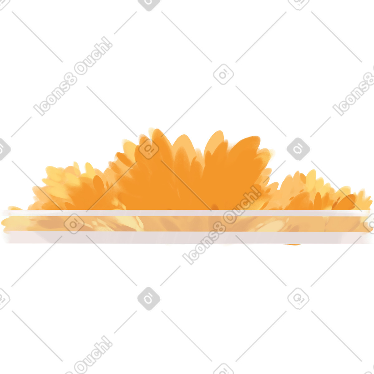 Иллюстрация Terrace overlooking the golden garden в стиле Demure — скачать в форматах PNG, SVG
