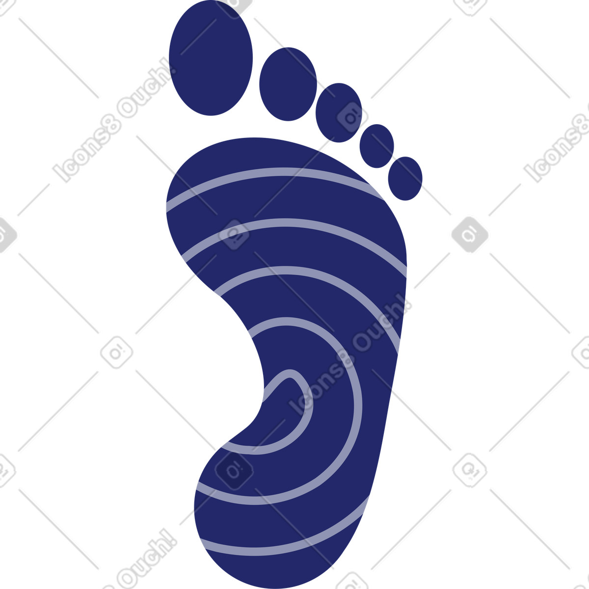 Ilustração de Pegada em no estilo Clip para baixar em PNG, SVG