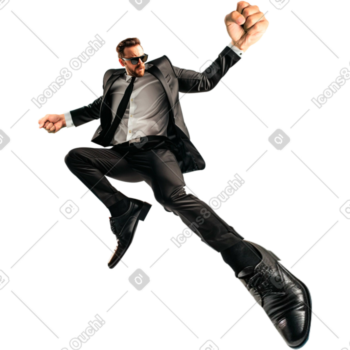 Ilustración Businessman with sunglasses en estilo Energy a descargar en PNG y SVG