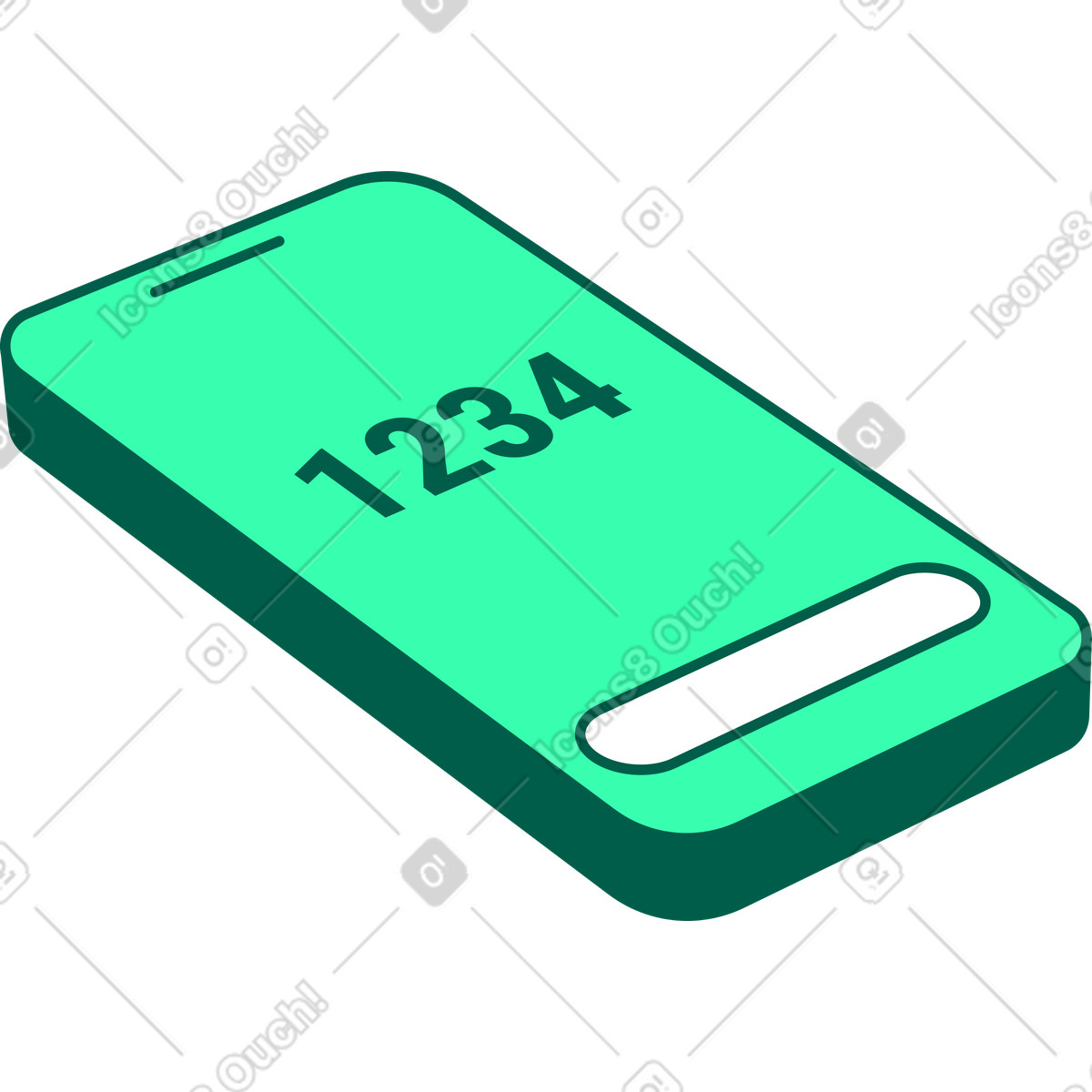 Ilustração de Telefone com números em no estilo Storyline para baixar em PNG, SVG
