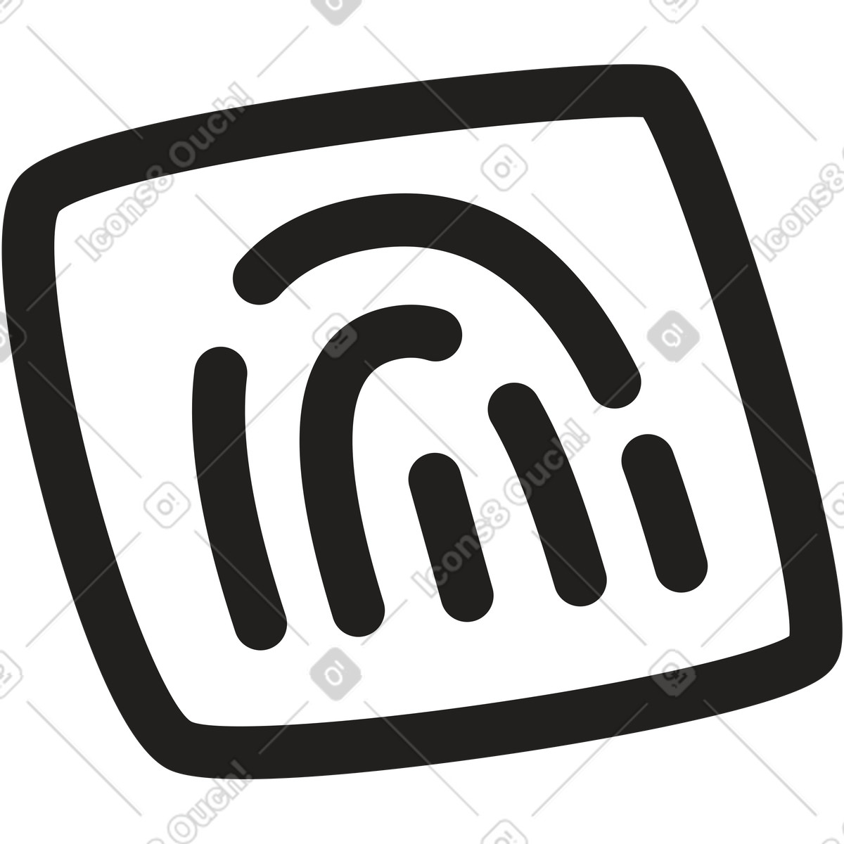 Fingerprint illustration in Little style download in PNG, SVG