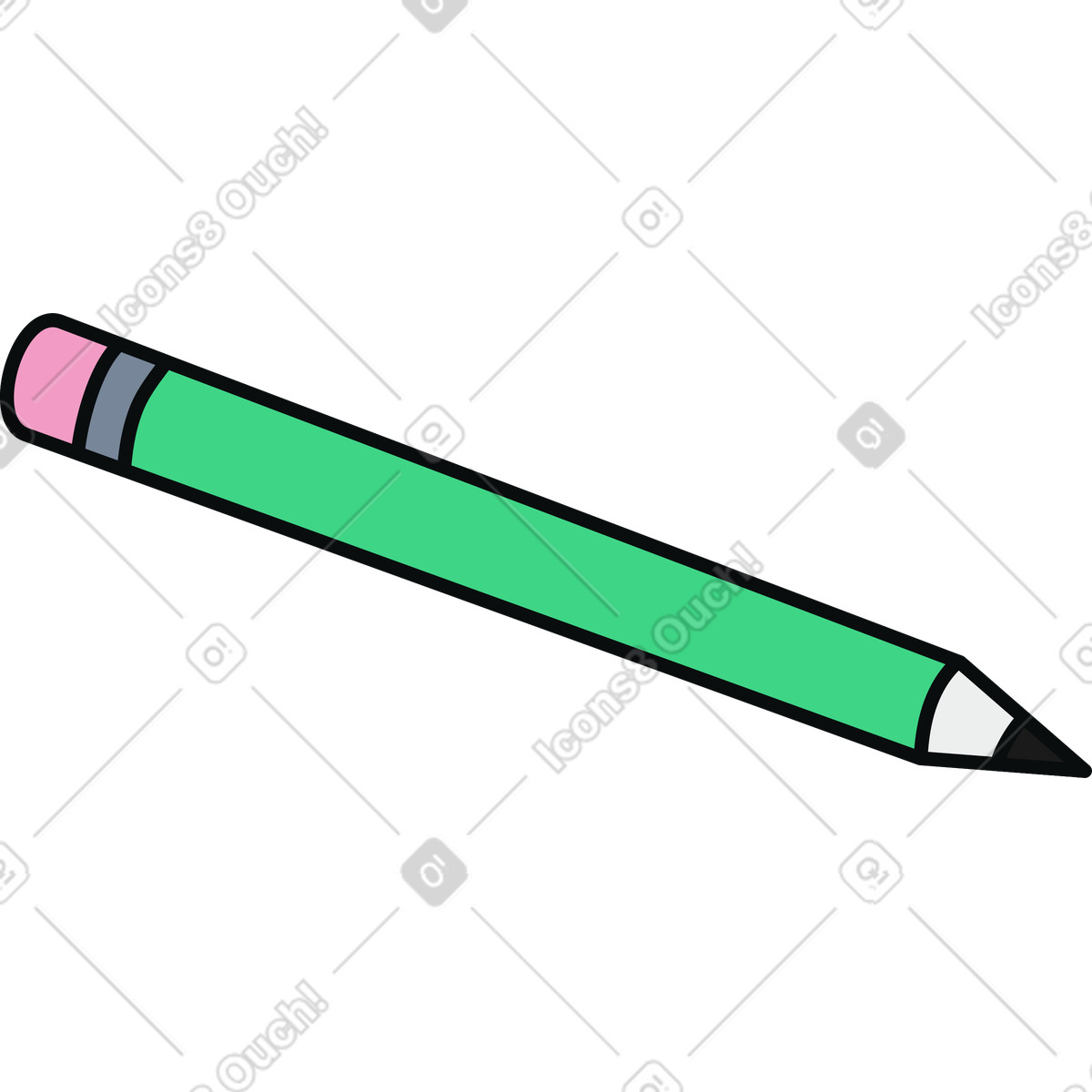 Иллюстрация Карандаш в стиле Teko — скачать в форматах PNG, SVG