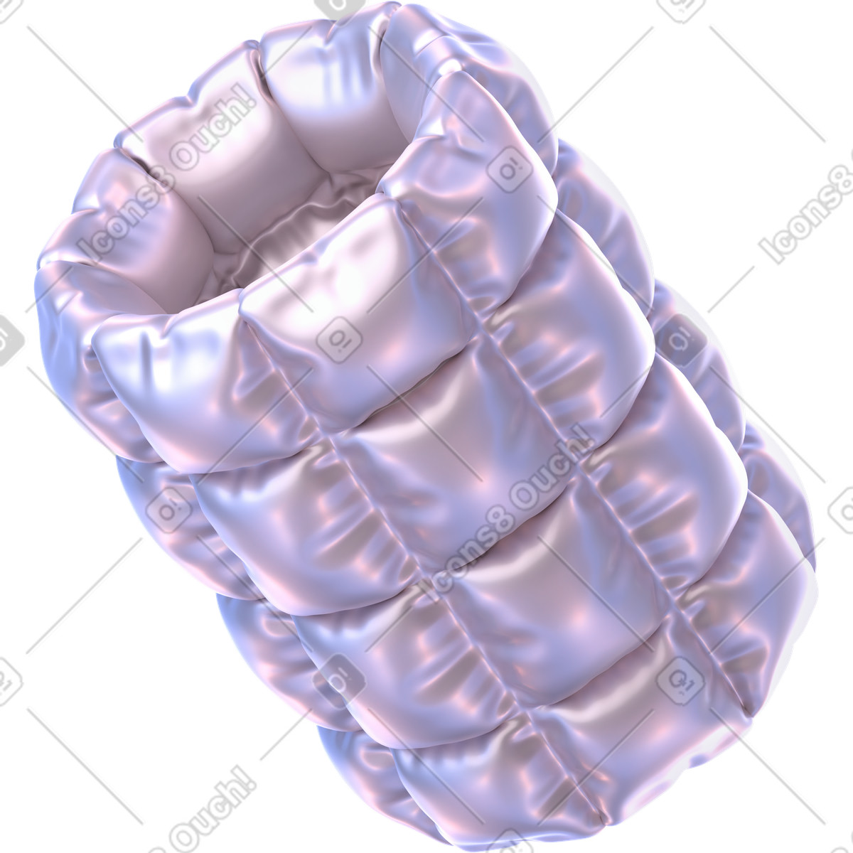 Анимированная иллюстрация Inflated tube в стиле 3D Glassy — скачать в форматах GIF, Lottie (JSON), AE
