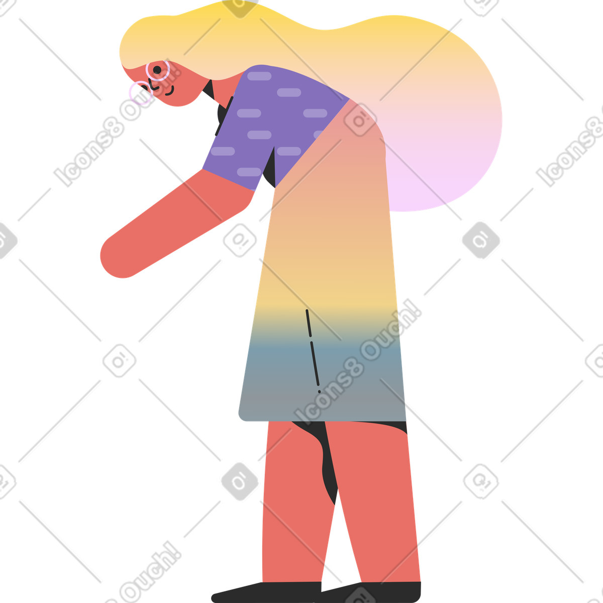 Mama-Illustration im Marginalia-Stil als Download in PNG, SVG