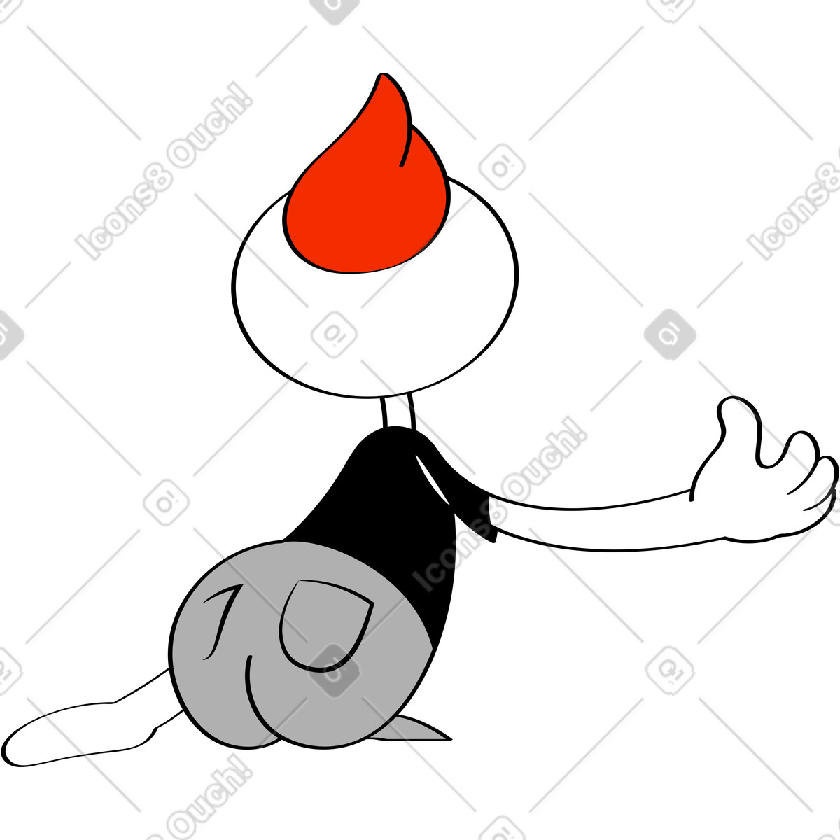 Illustration Homme dans le style Looney à télécharger aux formats PNG, SVG