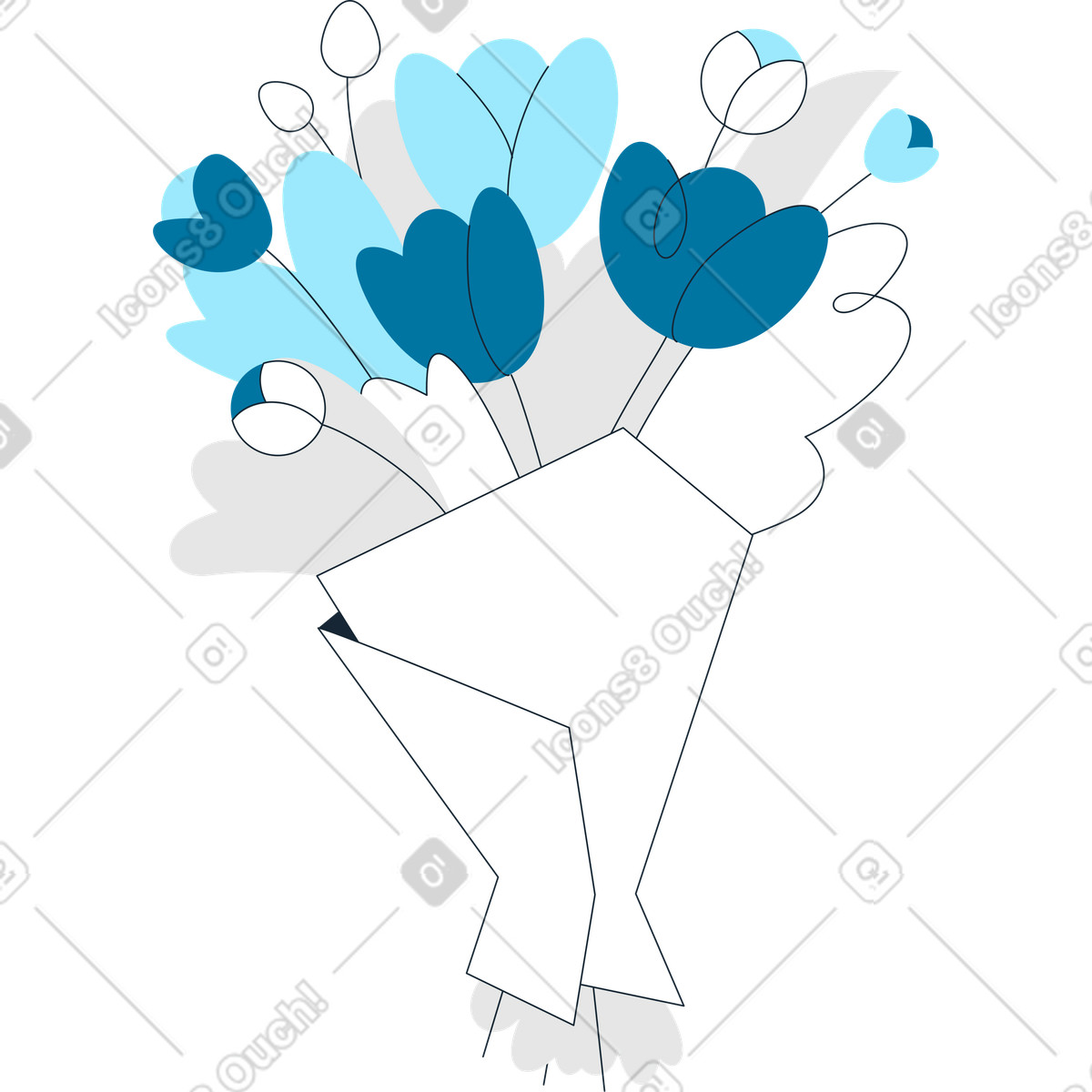 Bündel-Illustration im Indigo-Stil als Download in PNG, SVG