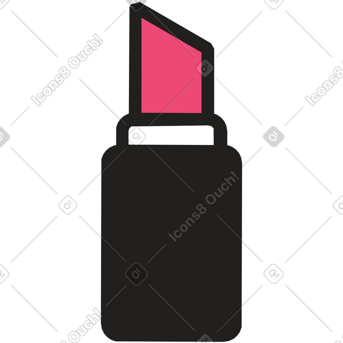 Lippenstift-Illustration im Dazzle-Stil als Download in PNG, SVG