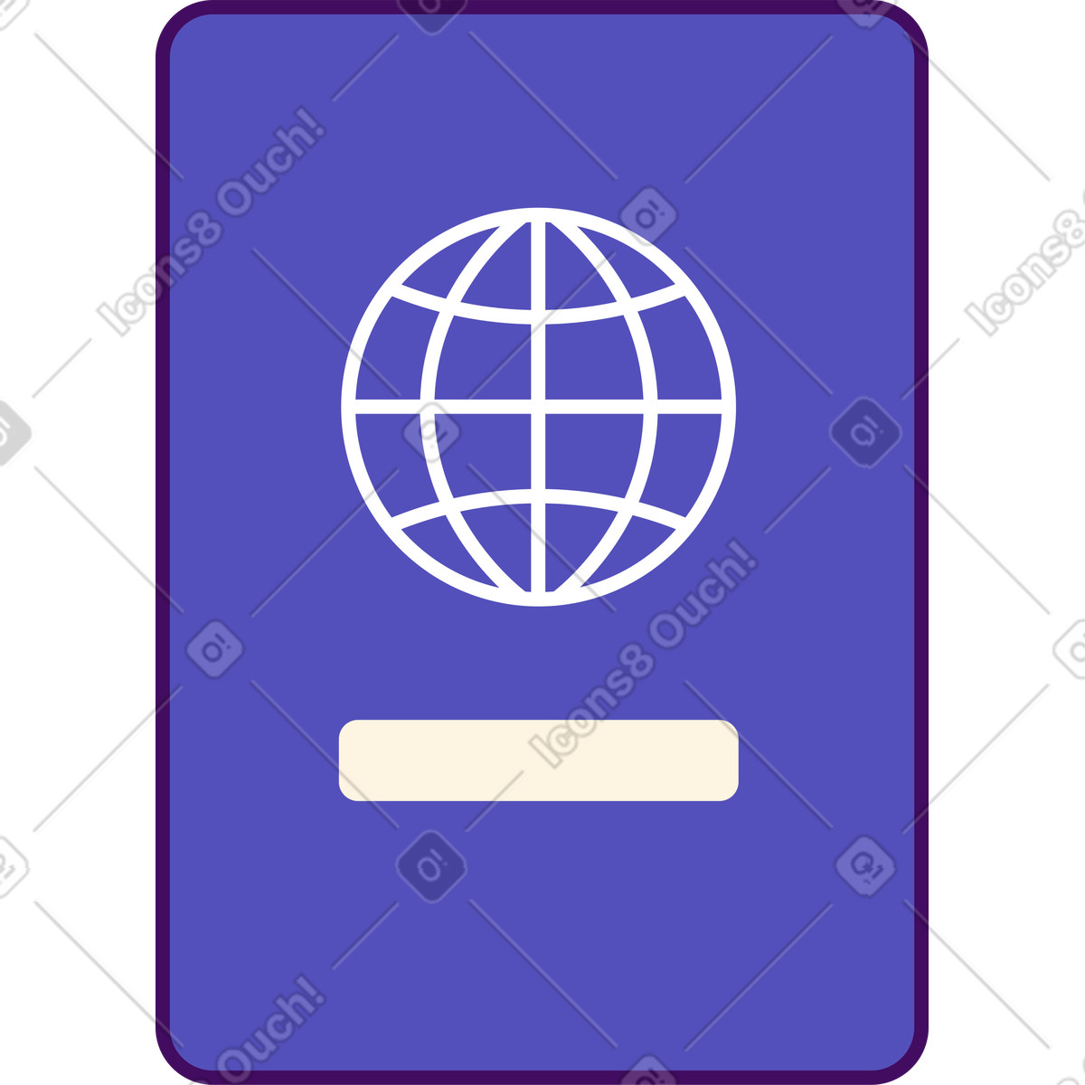 Passaporto illustrazione in stile Simplistic scarica in PNG, SVG