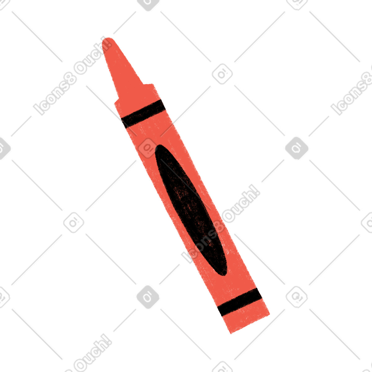Ilustración Crayon rojo en estilo Tutti a descargar en PNG y SVG