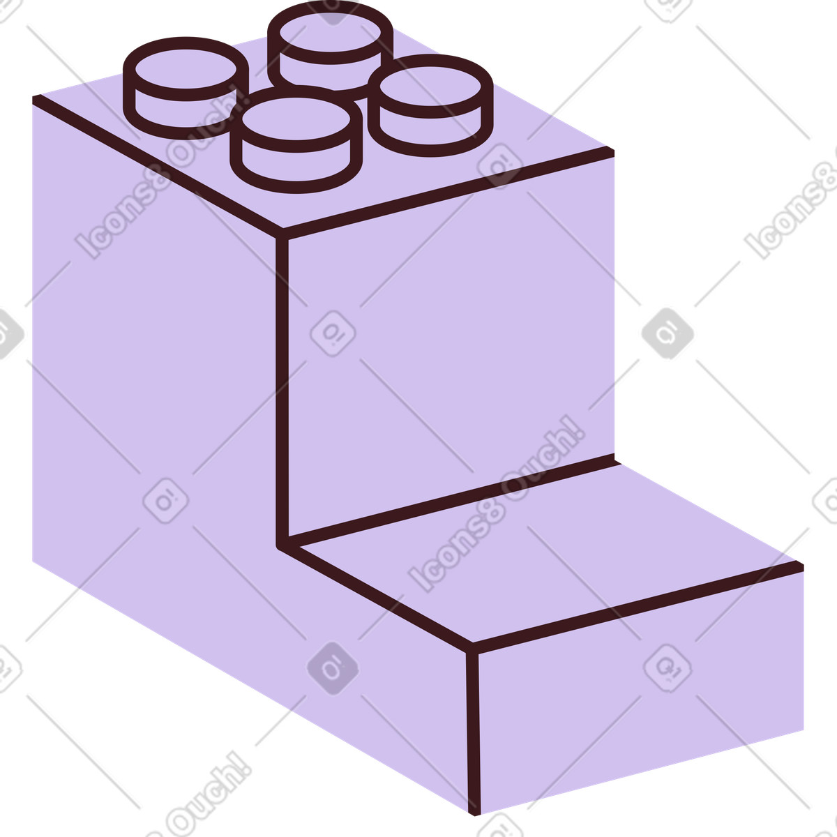 Illustration Bloc de construction dans le style Folks à télécharger aux formats PNG, SVG