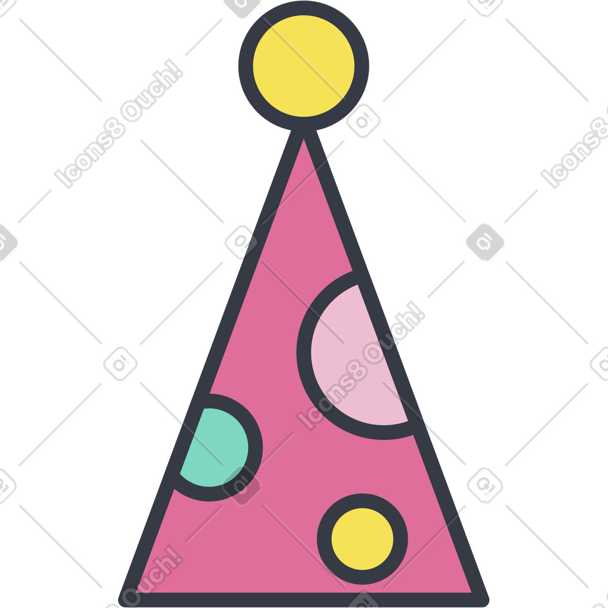 Иллюстрация Праздничная шапка в стиле Abstract — скачать в форматах PNG, SVG