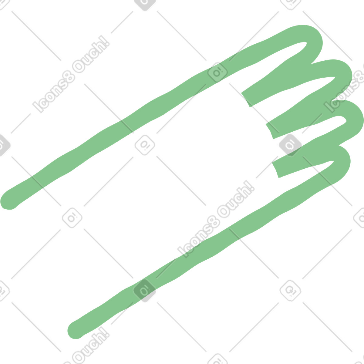 Ilustração de Mão em no estilo Stripy para baixar em PNG, SVG