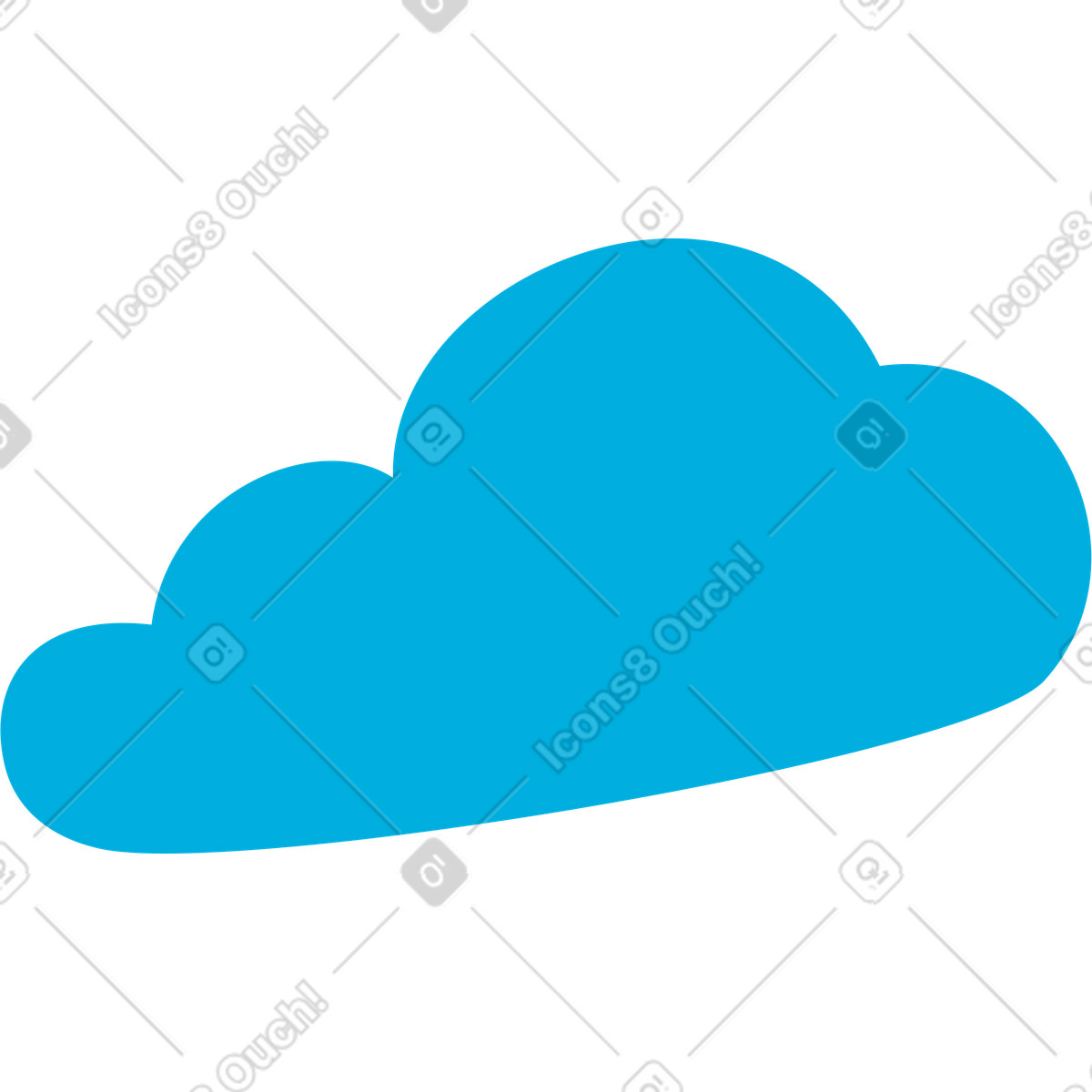 下载 Flame 风格的 蓝云 插画，支持 PNG、SVG 格式