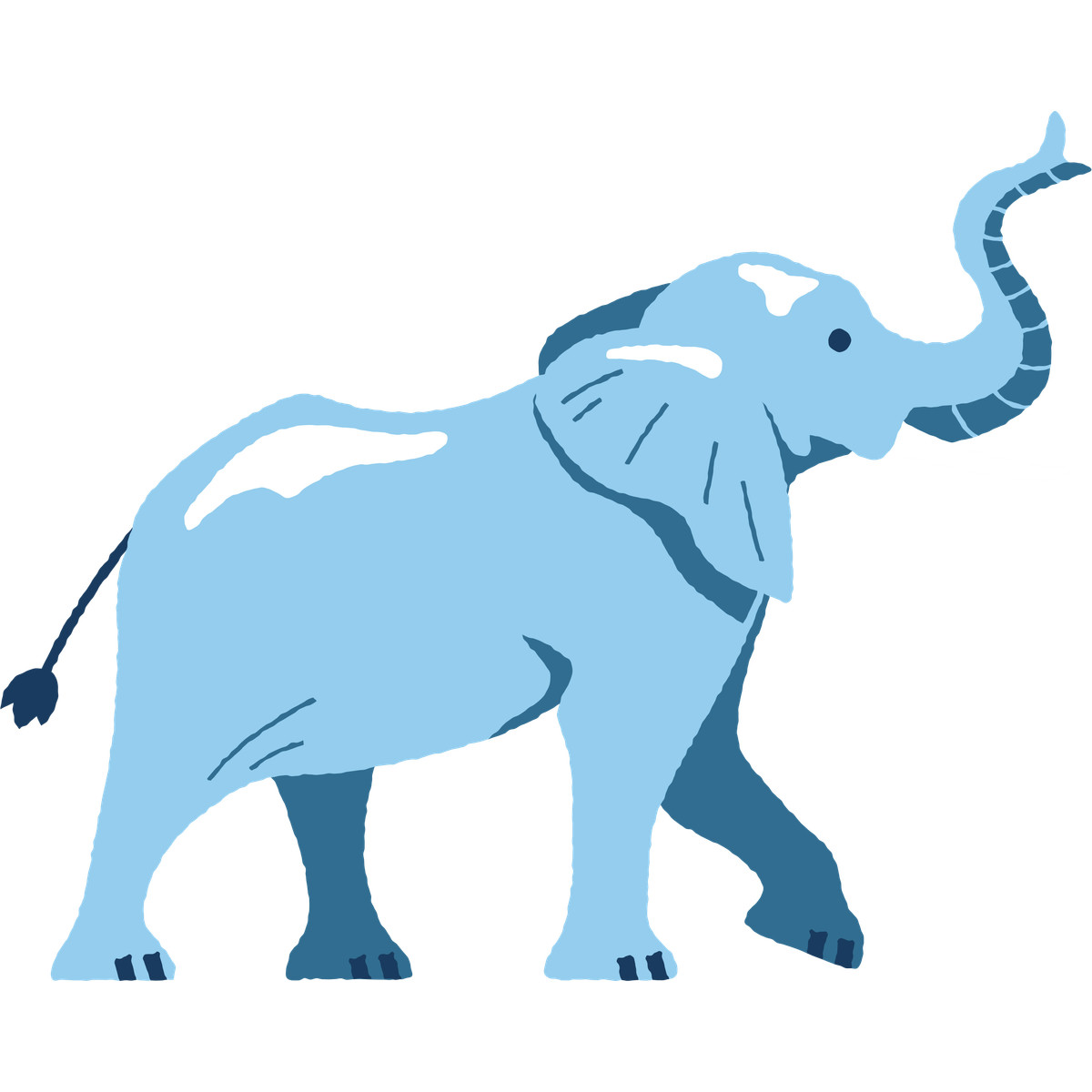 Elephant-Illustration im Cherry-Stil als Download in PNG, SVG