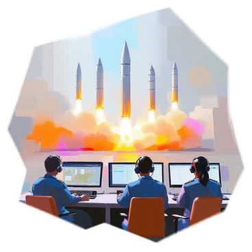 A tense standoff between nuclear missiles in silos and a control room with concerned operators