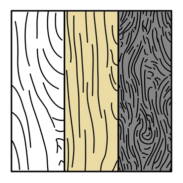 A collage of different wood textures, each with unique grain patterns