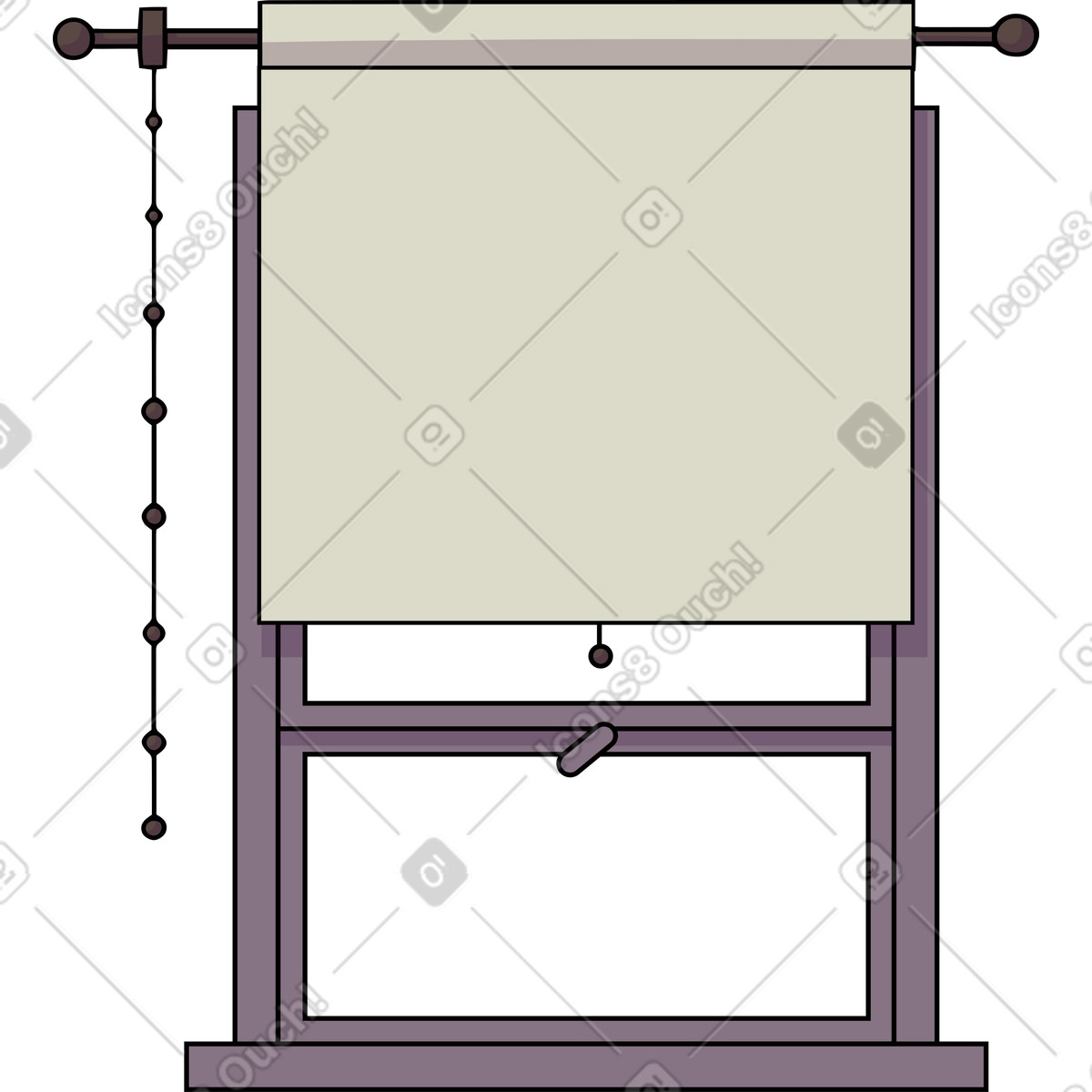 Window illustration in Eastwood style download in PNG, SVG