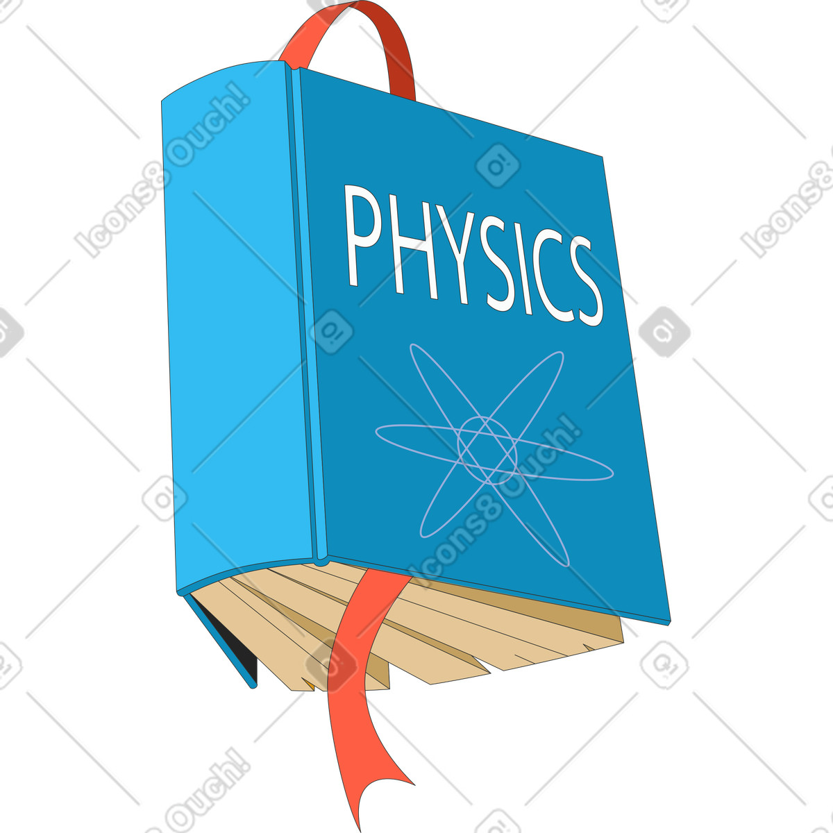Physics book illustration in Kit style download in PNG, SVG