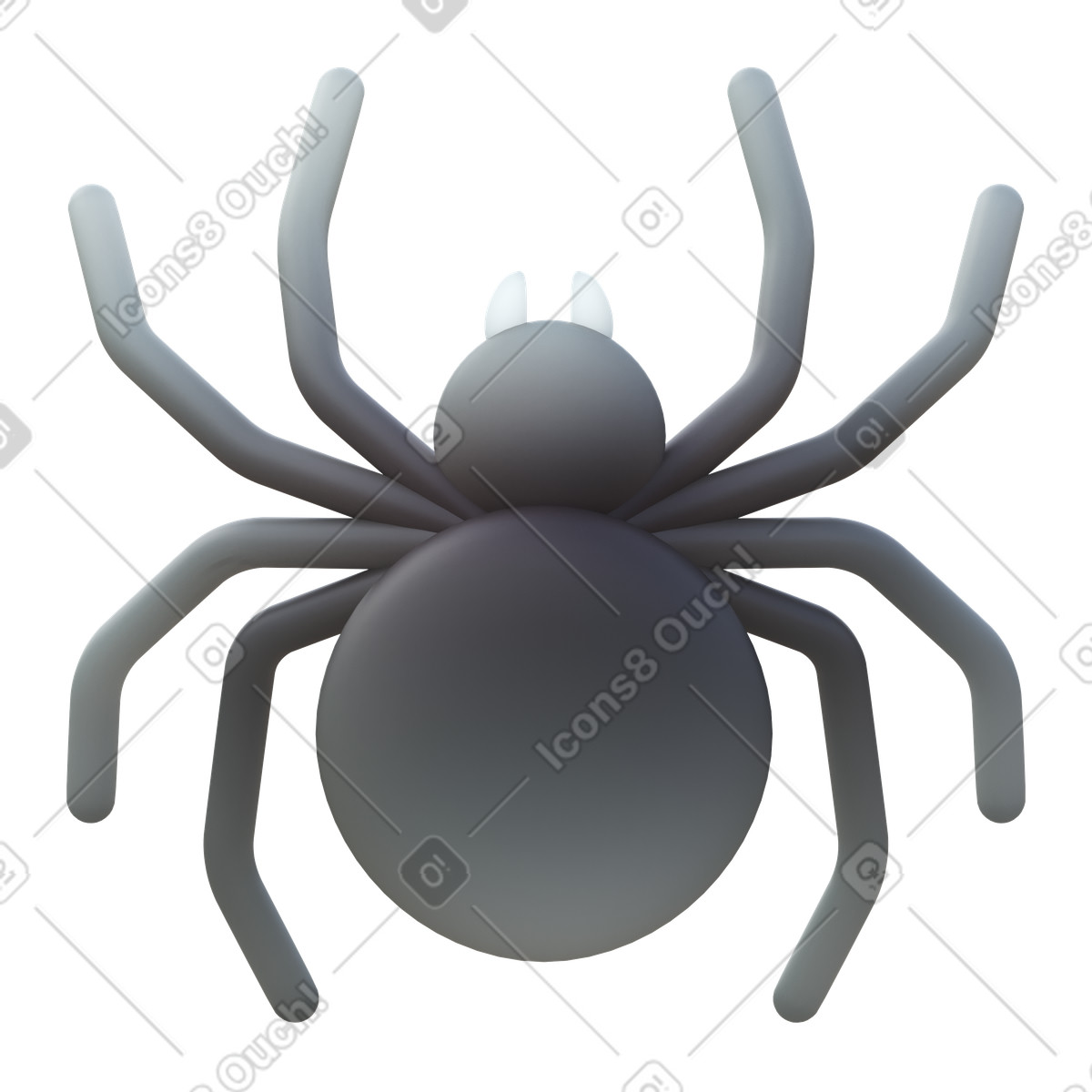 下载 3D Fluency 风格的 Black spider 插画，支持 PNG、SVG 格式