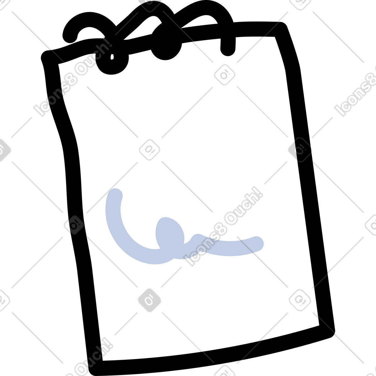 Blocco note con iscrizione illustrazione in stile Notes scarica in PNG, SVG