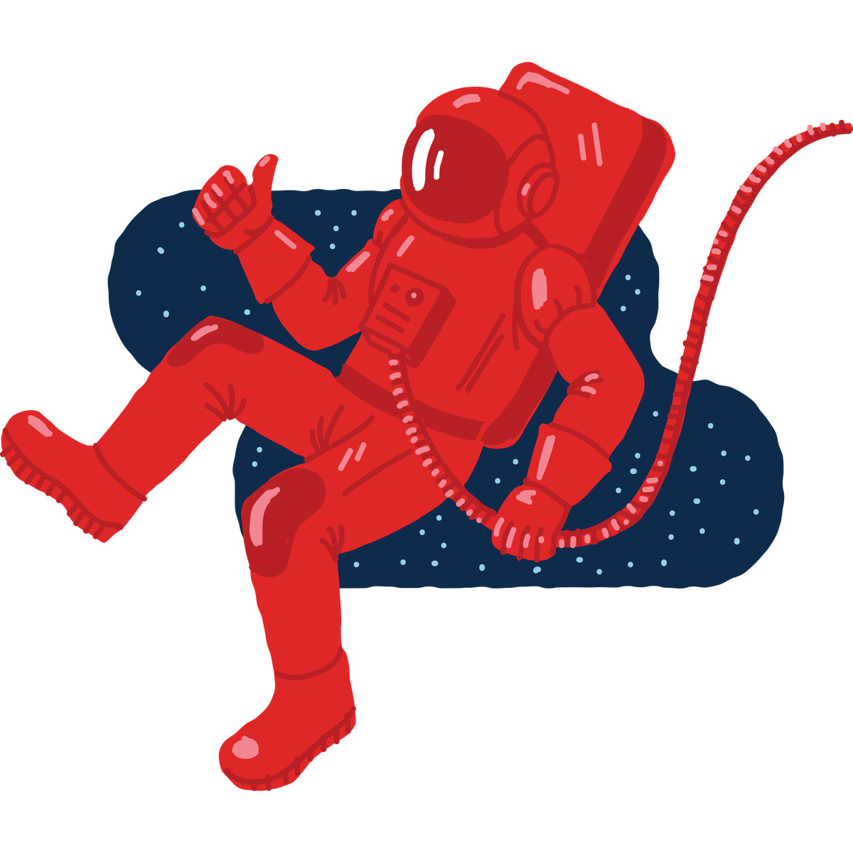 Иллюстрация Cosmonaut в стиле Cherry — скачать в форматах PNG, SVG