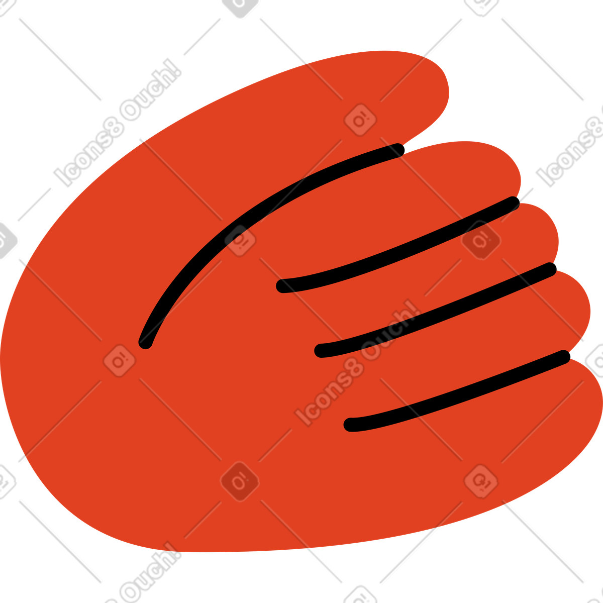 Baseball glove illustration in Jelly style download in PNG, SVG