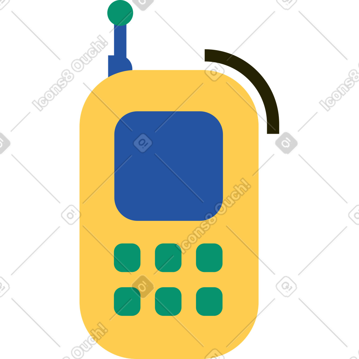 Illustration Téléphone portable dans le style Spot à télécharger aux formats PNG, SVG