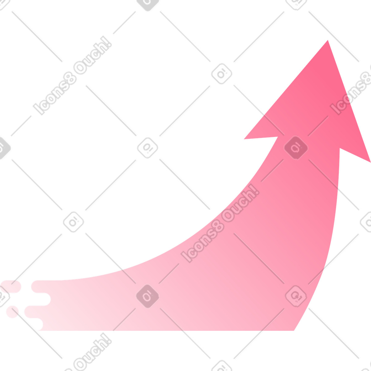 Freccia gradiente verso l'alto illustrazione in stile Bright scarica in PNG, SVG