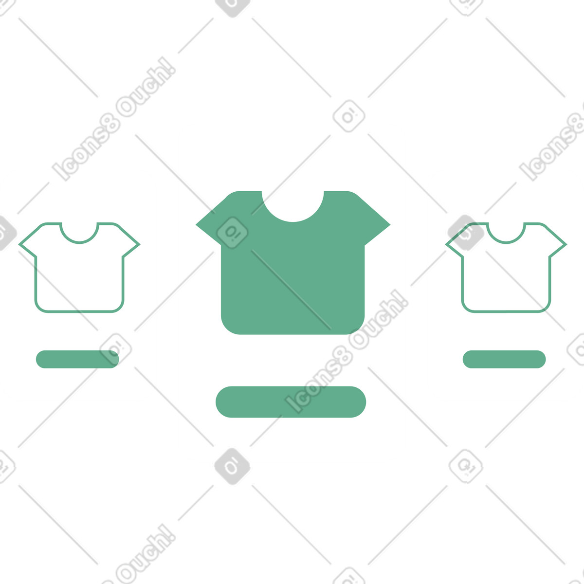 Clothes selection icons illustration in Network style download in PNG, SVG