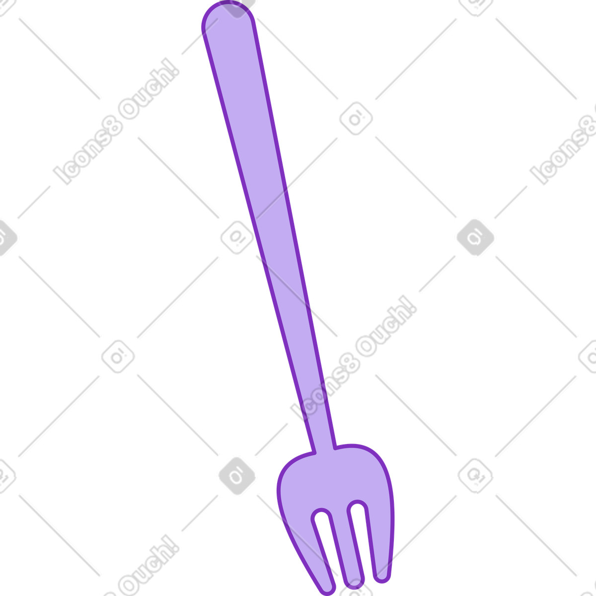 Long fork illustration in Elastic style download in PNG, SVG